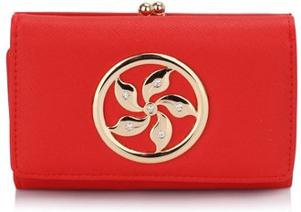 LSP1066 - Red Purse/Wallet with Metal Decoration