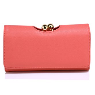 AGP1070 - Pink Kisslock Clutch Wallet