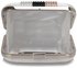 LSE00312 -  Silver Clutch Bag With Diamante Decorative Strips