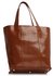 LSG1001 - Brown Genuine Leather Tote Shoulder Bag