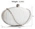 LSE00315 - Ivory Ruched Satin Clutch