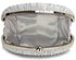 LSE00315 - Silver Ruched Satin Clutch