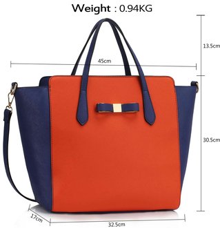 blue and orange bag