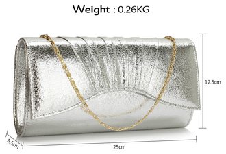 clear silver clutch