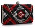 LSE00317 - Wholesale & B2B Black / Red Beaded Rhinestone Clutch Bag Supplier & Manufacturer